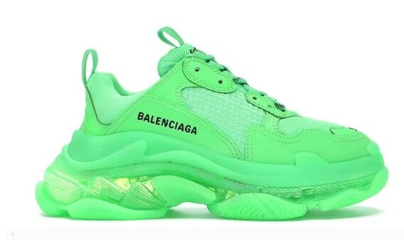 Men's Balenciaga ‘Triple S’ Green Shoes 081 Men's Balenciaga ‘Triple S’ Green Shoes 081